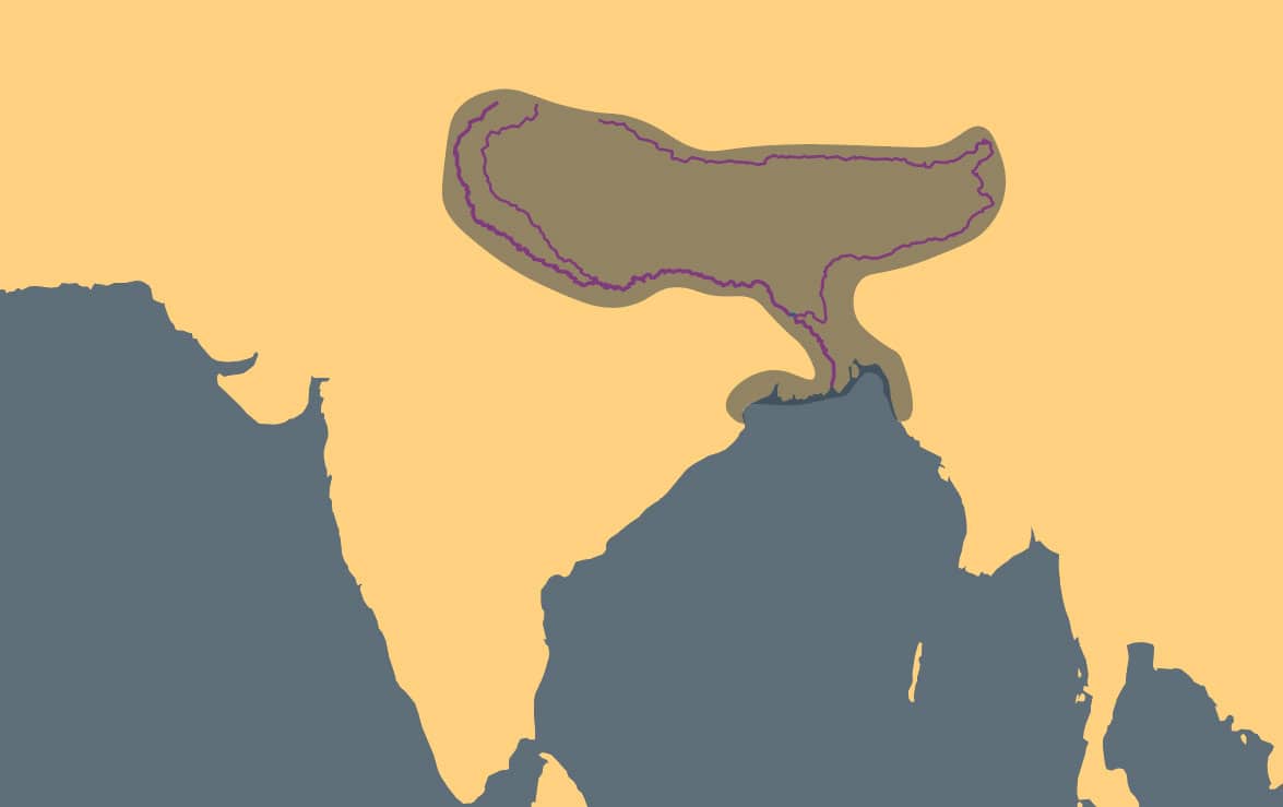 Ganges river dolphin distribution map