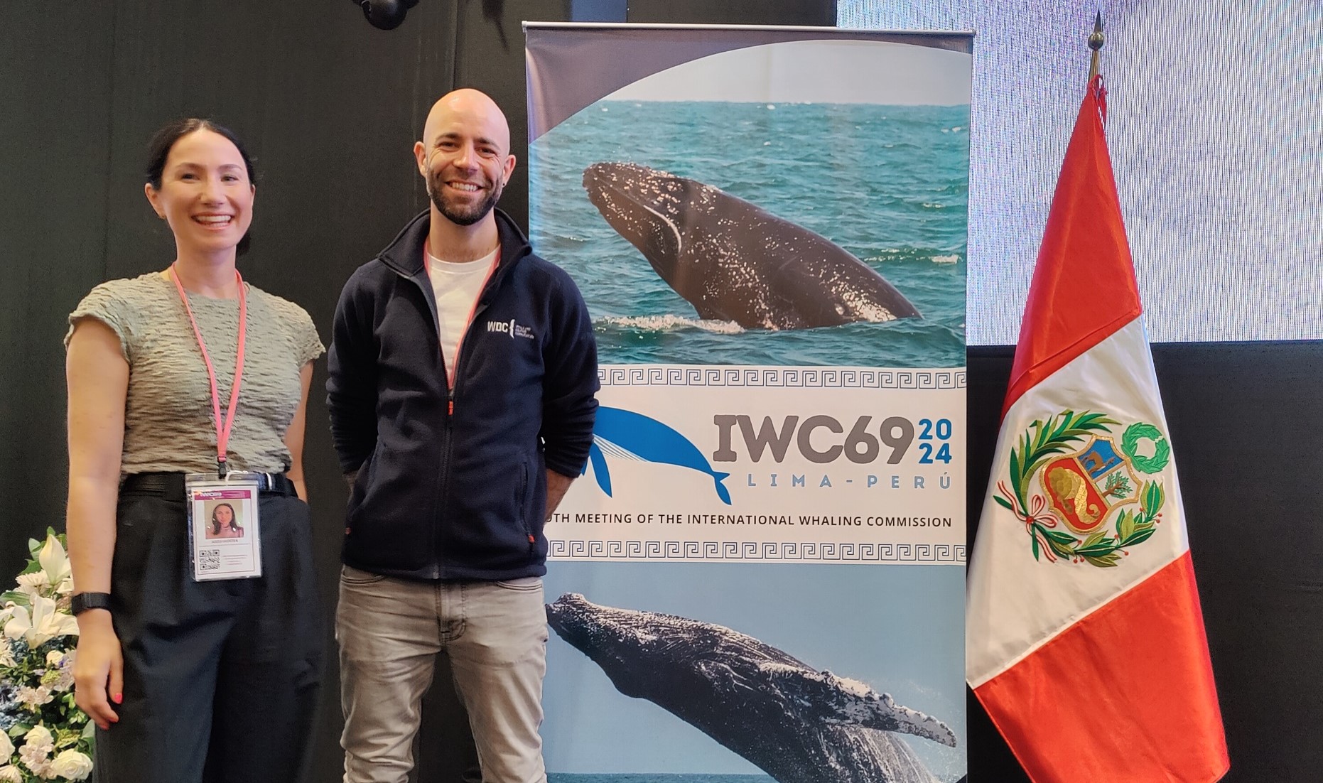 Katie und Ed bei der 69. IWC-Tagung in Lima. © WDC